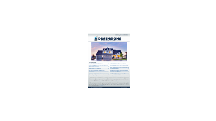 NJBA Dimensions Newsletter - Spring/Summer 2020