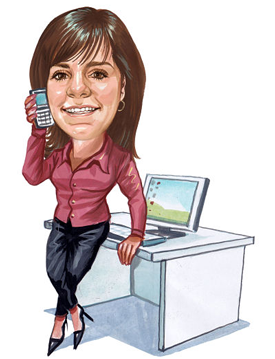 cathy with phone