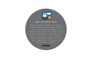 tech tip - auto fill Excel cells