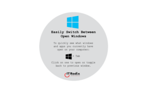 tech tip - easily switch between open windows