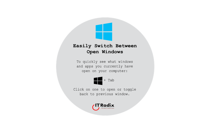 tech tip - easily switch between open windows