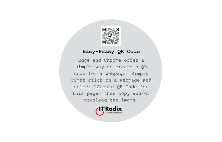 tech tip - easy-peasy QR code