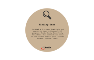 tech tip - Microsoft finding text