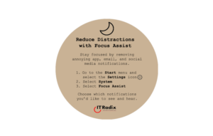 tech tip - reduce distractions with Focus Assist