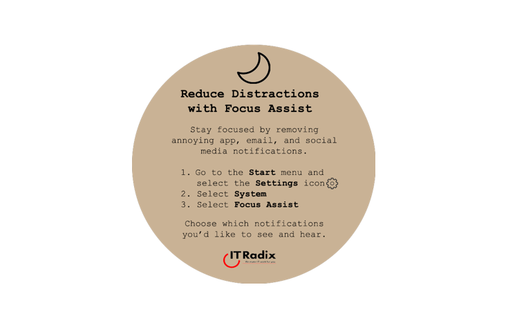 tech tip - reduce distractions with Focus Assist