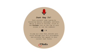 tech tip - Microsoft Dictate - just say it