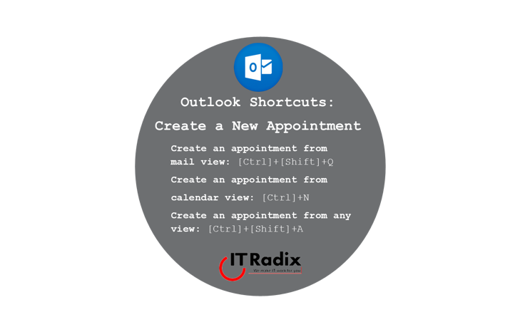 tech tip - Outlook shortcuts: create a new appointment