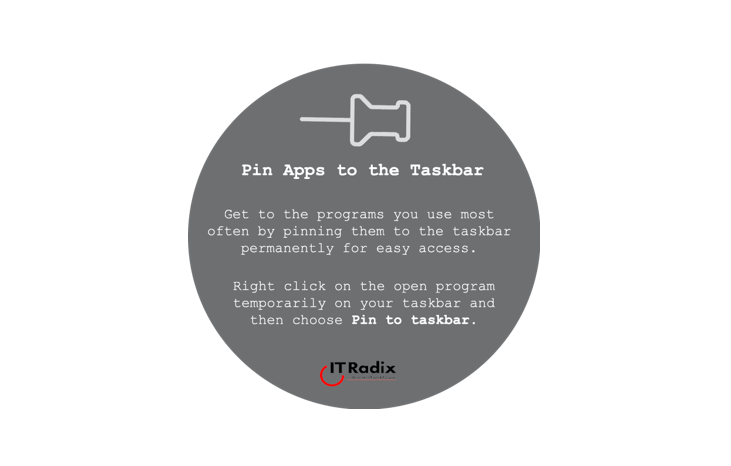 tech tip - pin apps to the taskbar