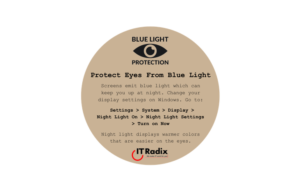 tech tip - protect eyes from blue light