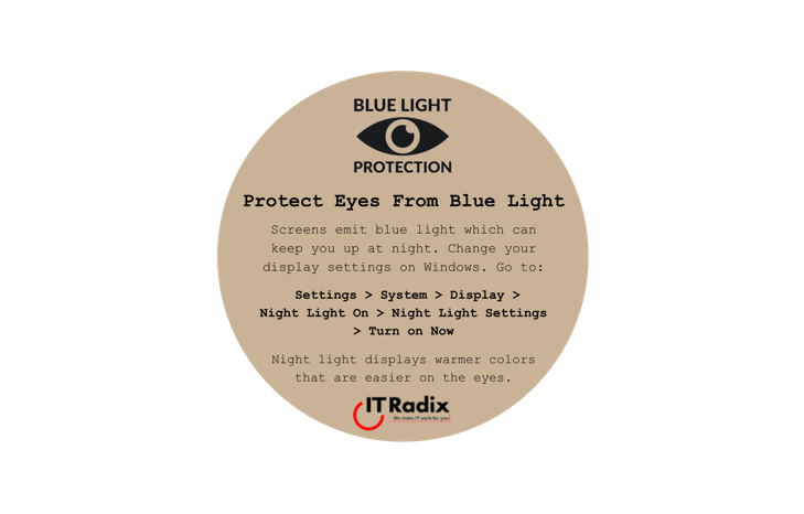 tech tip - protect eyes from blue light