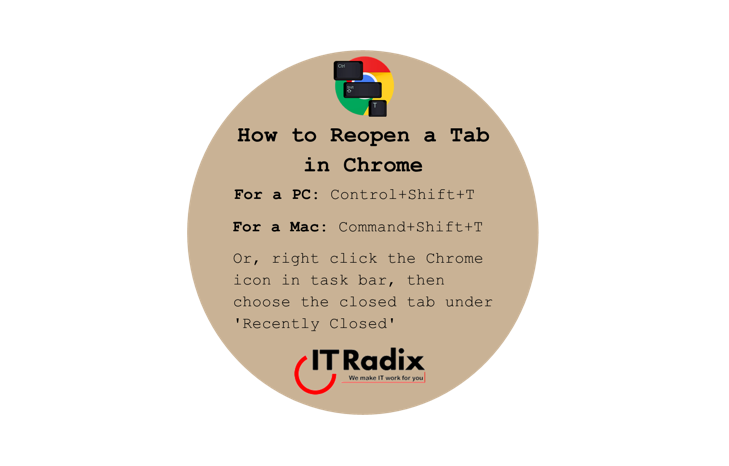 tech tip - how to reopen a tab in Chrome