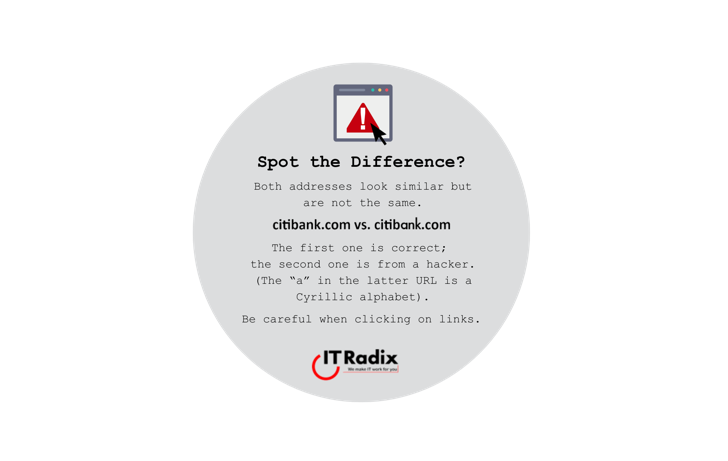 tech tip - security - spot the difference
