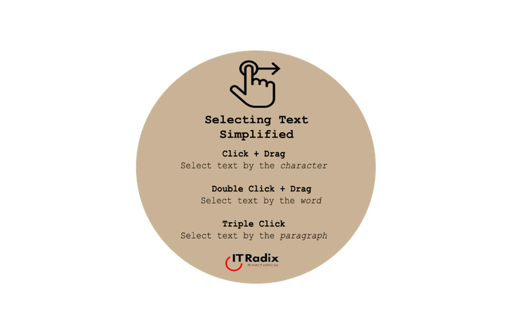 tech tip - selecting text simplified