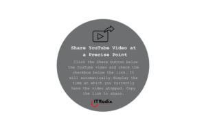 tech tip - share YouTube video at a precise point