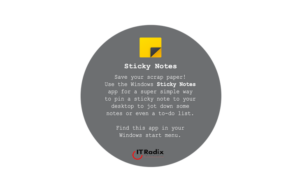 tech tip - Windows Sticky Notes