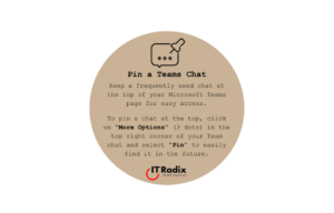 tech tip - pin a Teams chat