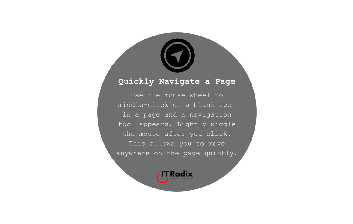 tech tip - quickly navigate a page