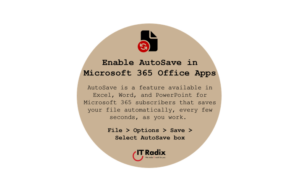 tech tip - enable AutoSave in Microsoft 365 Office apps