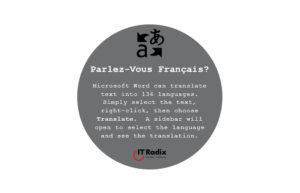tech tip - parlez-vous francais - translate