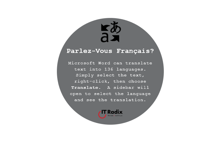 tech tip - parlez-vous francais - translate
