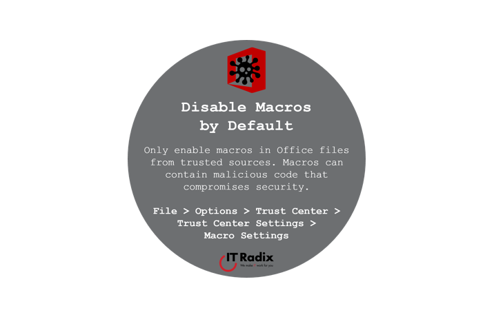 tech tip - security - disable macros by default