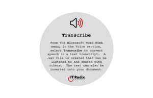 tech tip - transcribe