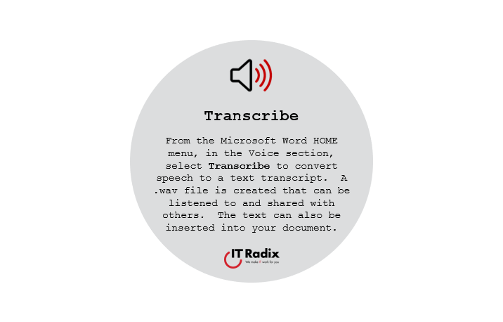 tech tip - transcribe