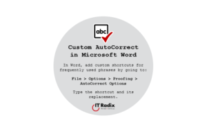tech tip - custom autocorrect in Microsoft Word