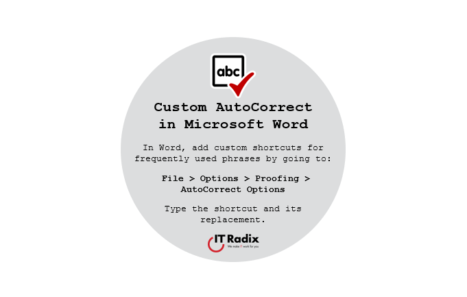 tech tip - custom autocorrect in Microsoft Word