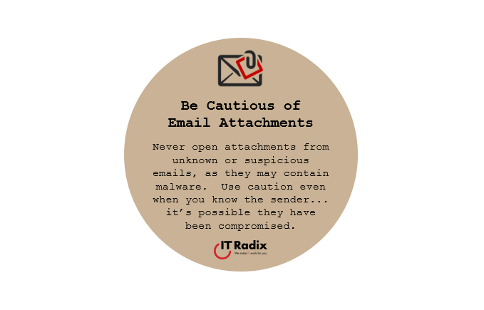 tech tip - security - be cautious of email attachments