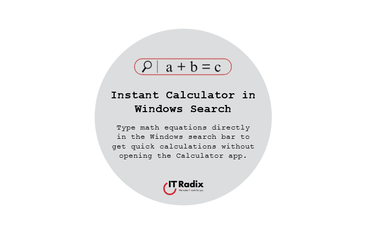 tech tip - instant calculator in Windows search
