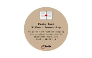 tech tip - paste text without formatting