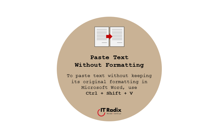 tech tip - paste text without formatting