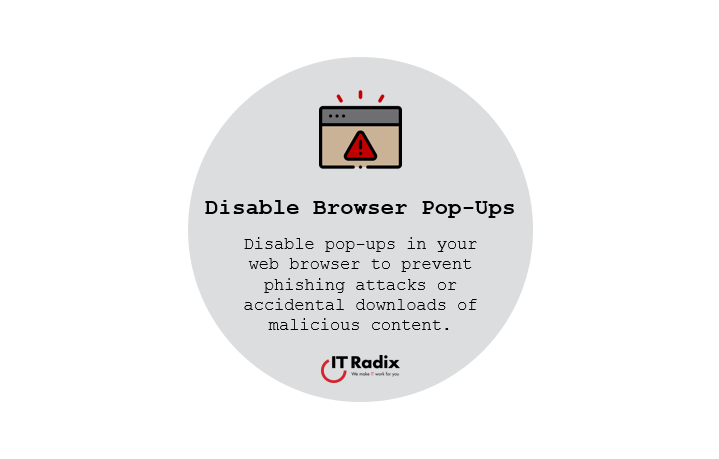 tech tip - security - disable browser pop-ups