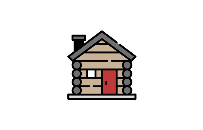log cabin shelter
