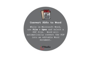 tech tip - convert PDFs to Word