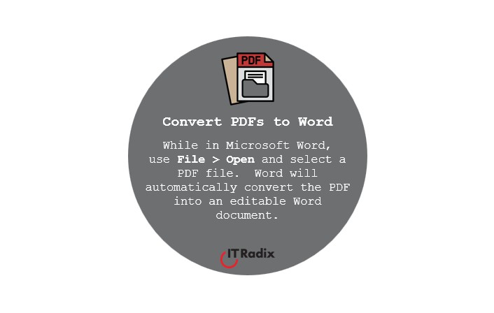 tech tip - convert PDFs to Word