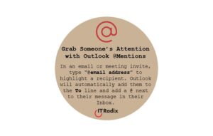 tech tip - grab someone's attention with Outlook @mentions