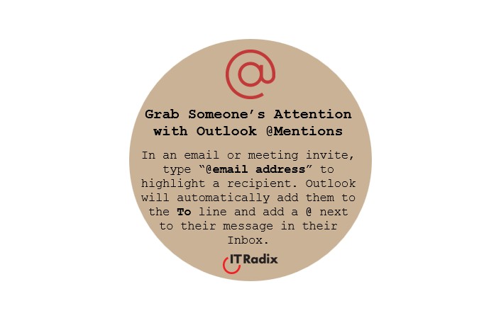 tech tip - grab someone's attention with Outlook @mentions