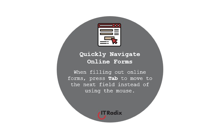 tech tip - quickly navigate online forms