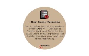 tech tip - show Excel formulas