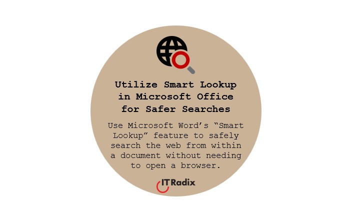 tech tip - security - utilize smart lookup in Microsoft Office for safer searches