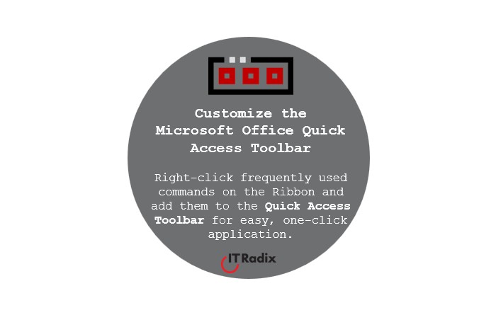 tech tip - customize the Microsoft Office quick access toolbar