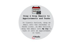 tech tip - drag & drop emails to appointments and tasks