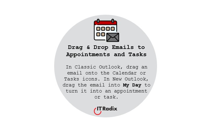 tech tip - drag & drop emails to appointments and tasks