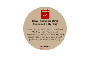 tech tip - stay focused with Microsoft My Day
